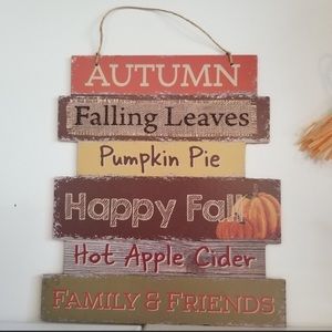 Autumn Fall Seasonal Thanksgiving Decor Sign